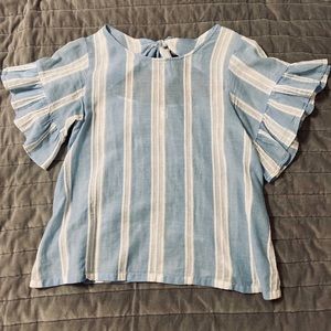 Ruffle-sleeve Blouse